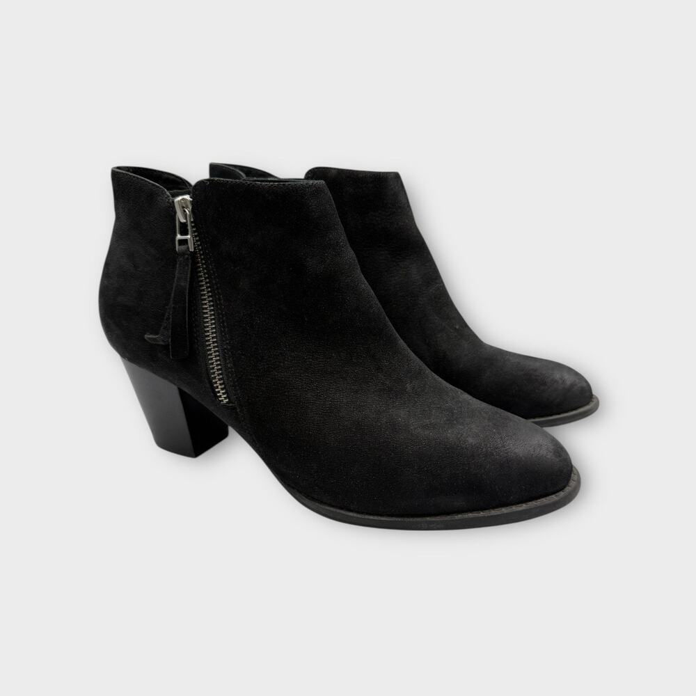 Vionic 322 Sterling Black Leather Ankle Boot Women's Size 11 EU 43